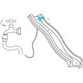 2.2m Blue Wave HPDE Slide with Water Attachment