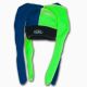 Quadster Funky Fleece Ski Hat by Mental Headgear - Youth.   Ages 2-8- Navy Blue/Lime Green