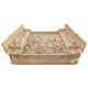 Strongbox 2 Square Sandpit with Fold Down Seats