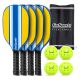 Premium Starter PickleBall Set with 4 Paddles, 4 Regulation Pickleballs and Carry Case. Retro Style