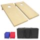 Natural Wood Dual Board Cornhole Game - Regulation Size 1.2m x 0.6m.