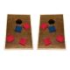 Dark Stained Dual Board Cornhole Game - Tailgate Size 0.9m x 0.6m.