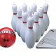 Ten Pin Bowling Pins with Ball