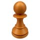 Custom Staunton Style Pawn from a 60cm High Chess Set - Various Colours